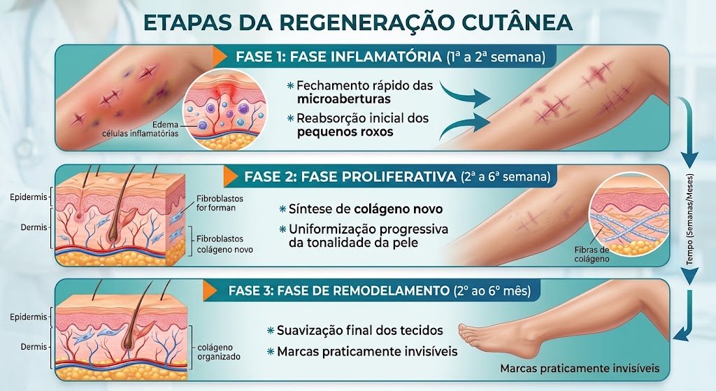 etapas da regeneração cutânea, dra. mychelly carvalho